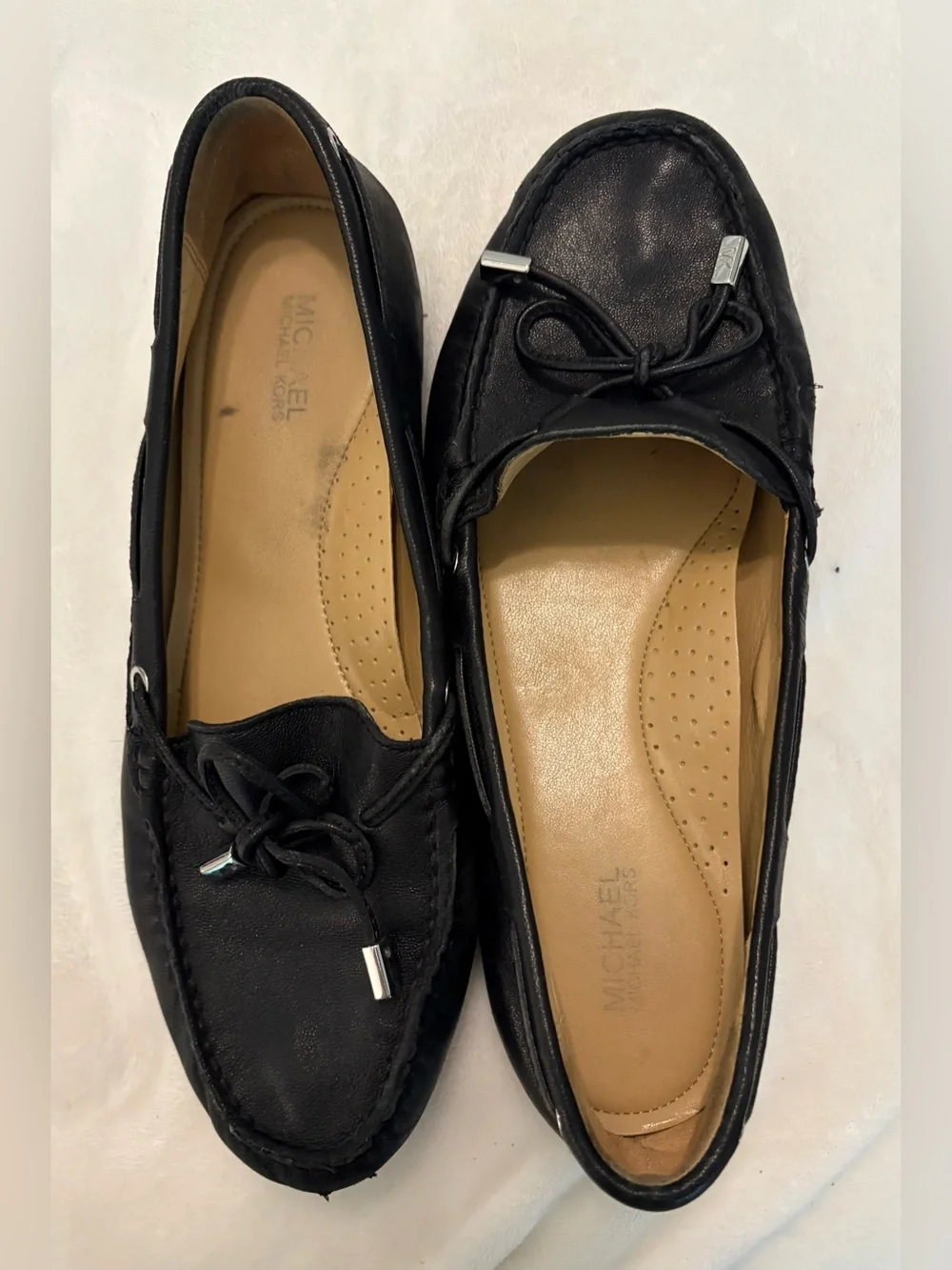 Michael Kors Juliette Black Leather Women’s Loafers Size 7.5.